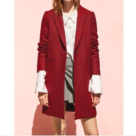 Zara Jackets & Blazers - Zara Burgundy Coat